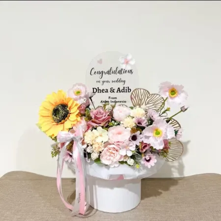 Bloom Box Akrilik Ucapan Wedding Coblong
